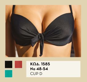 &Mu;&alpha;ύ&rho;&omicron; Bikini Bra &mu;&epsilon; &Kappa;&omicron;&rho;&delta;ό&nu;&iota; Mix & Match Cup D | Valedin Swimwear 2026